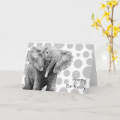 Carte Baby African Elephant Birthday Card (Fleur jaune)