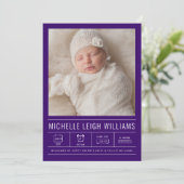 Carte BABY ANNOUNCEMENT Add Your Photo (Debout devant)