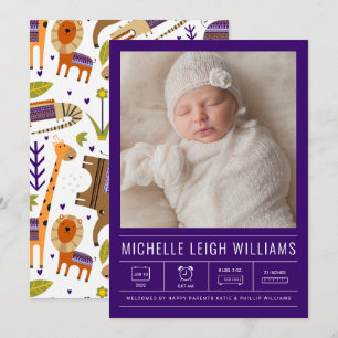 Carte BABY ANNOUNCEMENT Add Your Photo