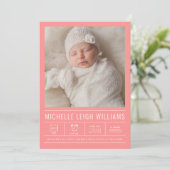 Carte BABY ANNOUNCEMENT Add Your Photo (Debout devant)