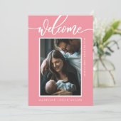 Carte BABY ANNOUNCEMENT Add Your Photo (Debout devant)