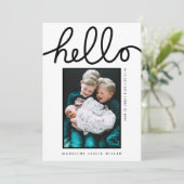 Carte BABY ANNOUNCEMENT Add Your Photo (Debout devant)