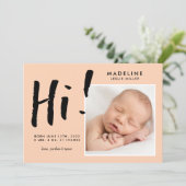 Carte BABY ANNOUNCEMENT Add Your Photo (Debout devant)