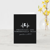Carte Baby Announcement Fearfully And Wonderfully Made, (Fleur jaune)