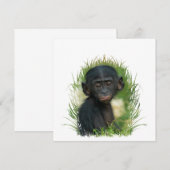 Carte Baby Ape dans l'herbe (Devant / Derrière)