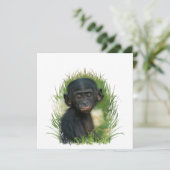 Carte Baby Ape dans l'herbe (Debout devant)