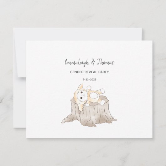 Carte Baby Arrival Prédiction moderne bébé Eléphant (Dos)