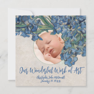 Carte Baby avec Van Gogh Irises Card