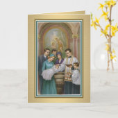 Carte Baby Baptismal (Fleur jaune)