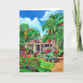 Carte Baby Beach Bungalow Hawaiian Vacances House Card (Devant)