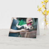 Carte Baby Beagle horizontal (Fleur jaune)