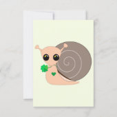 Carte Baby Birthday Card Lucky Snail avec Clover (Dos)