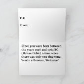 Carte Baby Boomers (Intérieur)