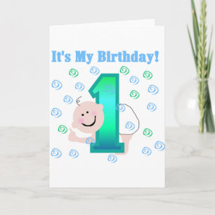 Carte Baby Boy C'est mon 1er anniversaire