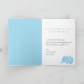 Carte Baby Boy Félicitations Card avec Elephant (Intérieur)
