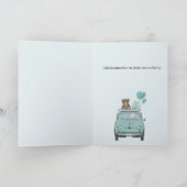 Carte Baby Boy Fiat 500 Félicitations allemandes (Intérieur)