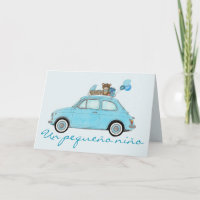 Baby Boy Fiat 500 Félicitations Espagnoles