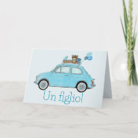Baby Boy Fiat 500 Italie Félicitations