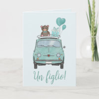 Baby Boy Fiat 500 Italie Félicitations