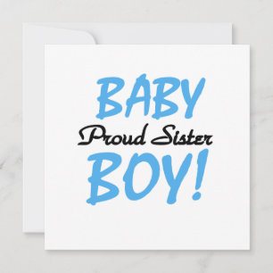 Carte Baby Boy Fier Soeur Cadeaux