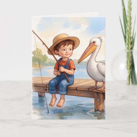 Carte Baby Boy Fishing (Devant)