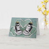 Carte Baby boy sneakers (Fleur jaune)