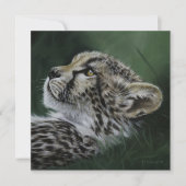 Carte Baby Cheetah blank card with envelope (Devant)