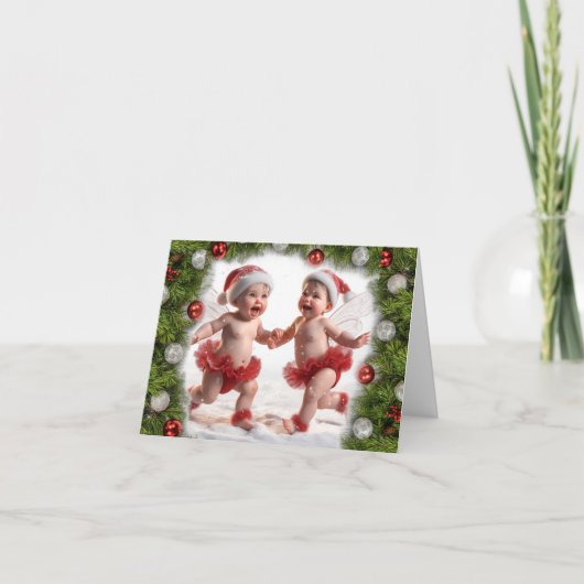 Carte Baby Christmas Fairies Christmas Card (Devant)