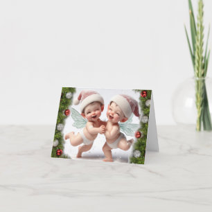 Carte Baby Christmas Fairies Christmas Card