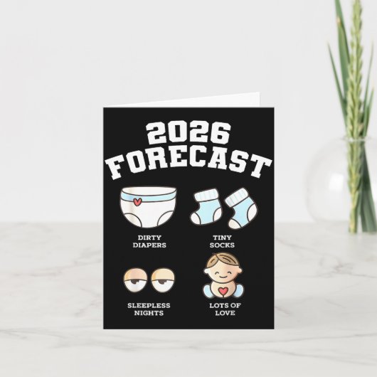 Carte Baby Coming Soon 2026 Forecast Baby Shower Funny N (Devant)