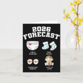 Carte Baby Coming Soon 2026 Forecast Baby Shower Funny N (Fleur jaune)