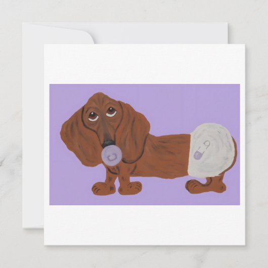 Carte Baby Dachshund (Devant)