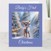 Carte Baby Deer Premier Noël (Devant)