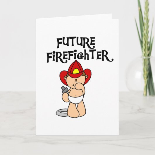 Carte Baby Future Firefighter Tshirts et cadeaux (Devant)