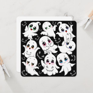Carte Baby Ghosts Éffrayant mignon Halloween humeur