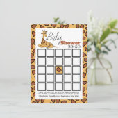 Carte Baby Giraffe, Baby shower Bingo (Debout devant)