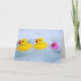 Carte Baby Girl canard en caoutchouc