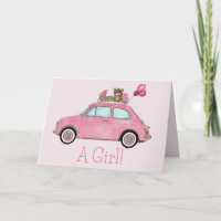 Baby Girl Fiat 500 félicitations