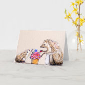 Carte Baby Hedgehog (Fleur jaune)