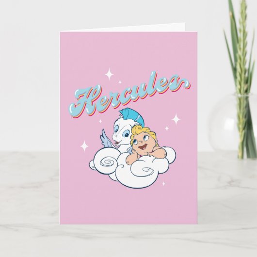 Carte Baby Hercules and Pegasus on a Cloud Card (Devant)