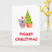 Carte Baby Koala Christmas Folded Greeting Card (Fleur jaune)
