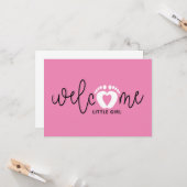 Carte Baby meisje est geboren. geboortekaartjes. kaart (Devant/Arrière en situation)