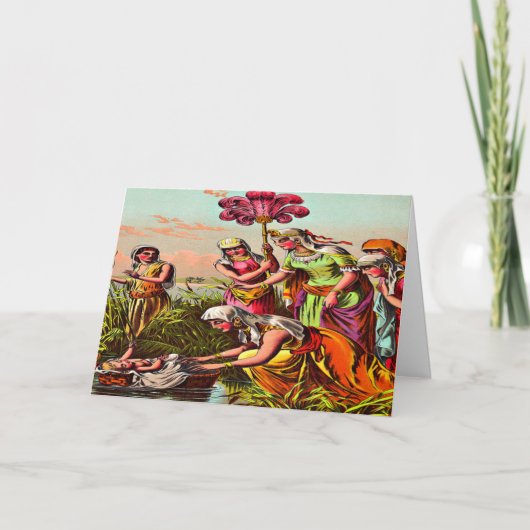 Carte Baby Moses at the river Greeting card 2 (Devant)
