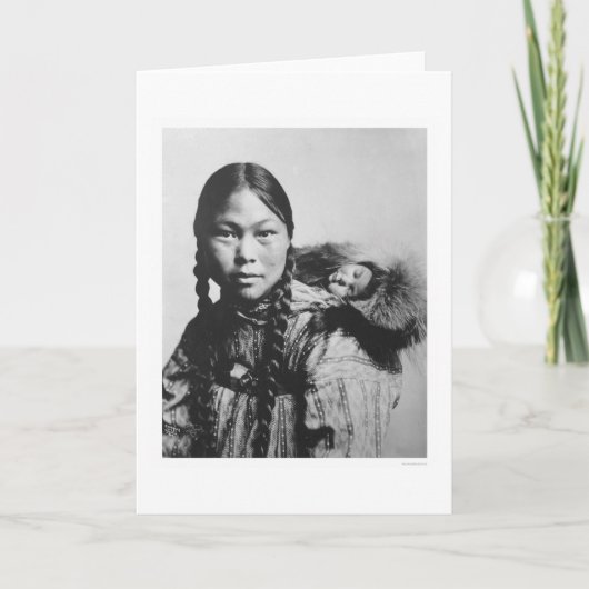 Carte Baby On Eskimo Mom's Back 1906 (Devant)