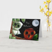 Carte BABY OWL & OWL CITROUILLE BASKET Card (Fleur jaune)