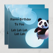 Carte Baby Panda Bubbles, (Devant / Derrière)