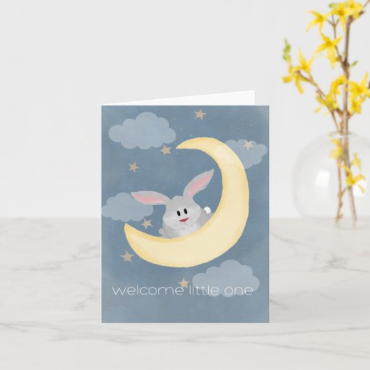 Carte Baby Rabbit (Fleur jaune)