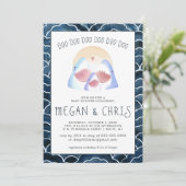 Carte Baby Shark Doo | Baby shower de requin mignon (Debout devant)