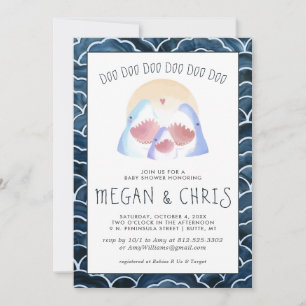 Carte Baby Shark Doo   Baby shower de requin mignon