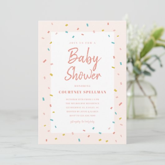 Carte Baby shower (Debout devant)